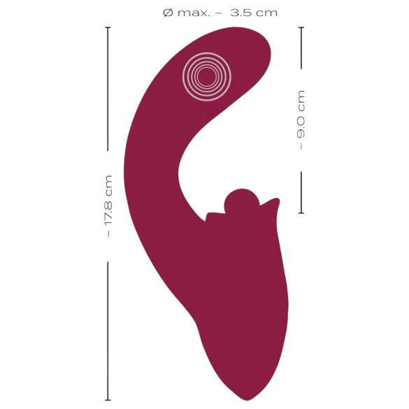 Javida - 3in1 vibratorius su liežuvėliu - raudonas