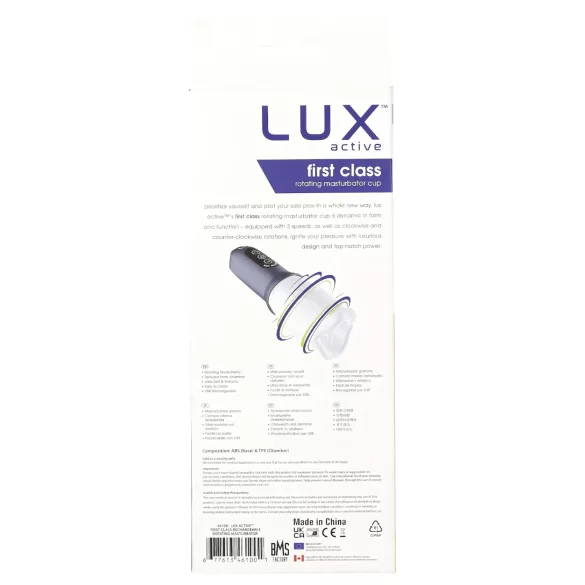 LUX Active First Class - automatinis masturbatorius - balta/pilka