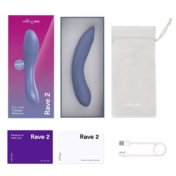We-Vibe Rave 2 - G taško vibratorius - įkraunamas - mėlynas