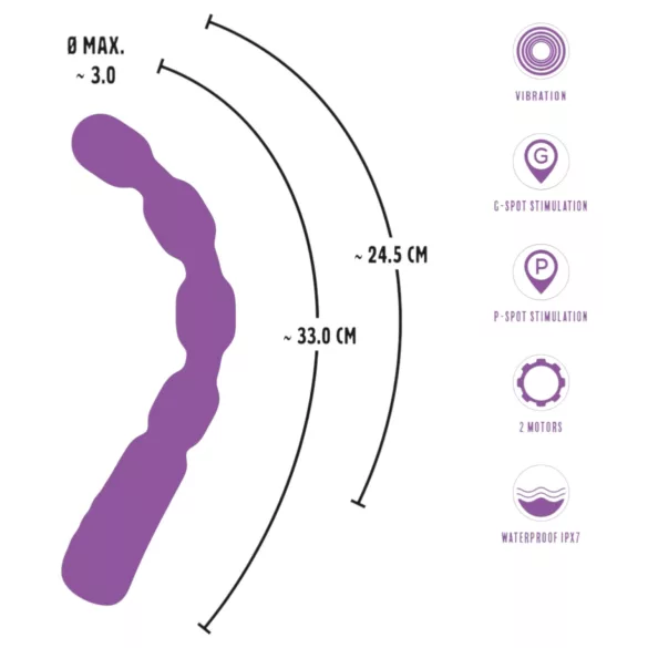 You2Toys - G ir P taško vibratorius su kutikliu - violetinis