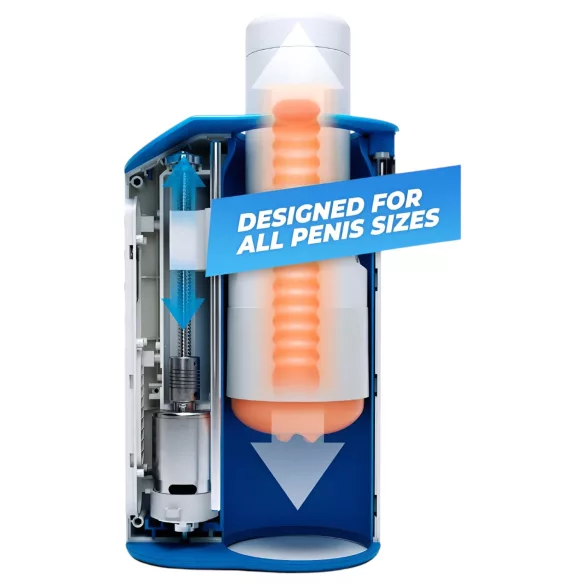 Autoblow A.I. Ultra - masturbatorius vyrams - burnos formos - baltas