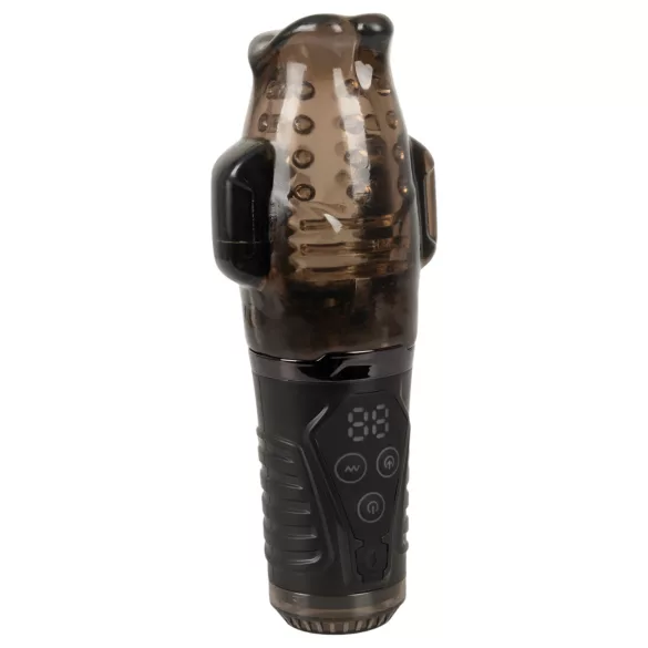 Stroker - vibruojantis masturbatorius su siurbimu - pilkas