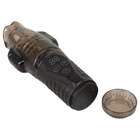 Stroker - vibruojantis masturbatorius su siurbimu - pilkas