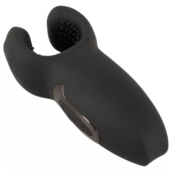 Rebel - vibruojantis penio galvutės masažuoklis - judantis, juodas