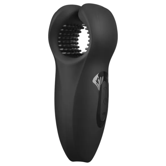 Rebel - vibruojantis penio galvutės masažuoklis - judantis, juodas