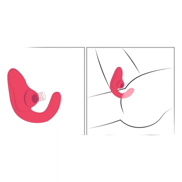 Womanizer Blend - G-taško vibratorius ir klitorinis stimuliatorius (koralo spalvos)
