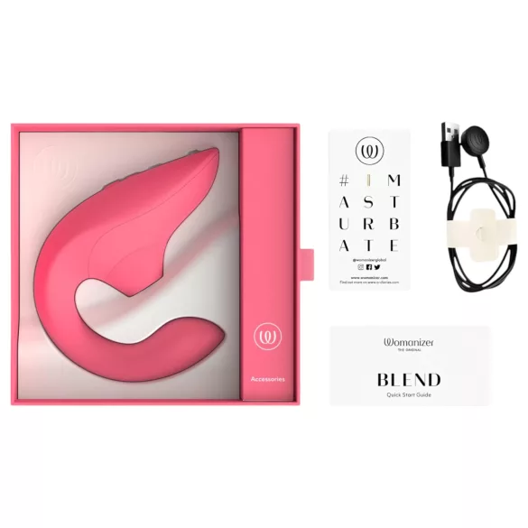 Womanizer Blend - G-taško vibratorius ir klitorinis stimuliatorius (koralo spalvos)