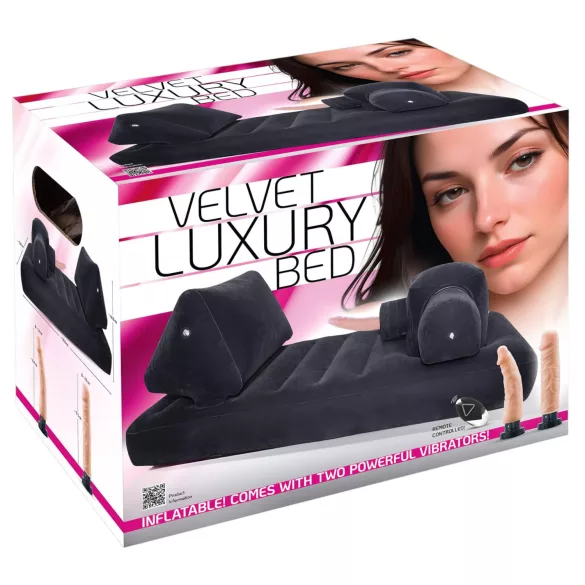 You2Toys Velvet Luxury - sekso mašina su integruota lova - juoda