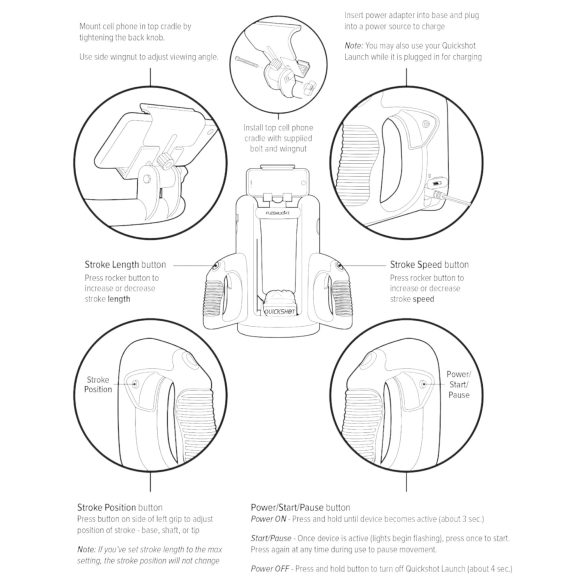 Fleshlight Quickshot Launch - masturbatoriaus adapteris - juodas