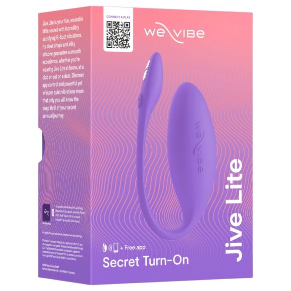 We-Vibe Jive Lite - vibruojantis kiaušinėlis - išmanus, įkraunamas, violetinis