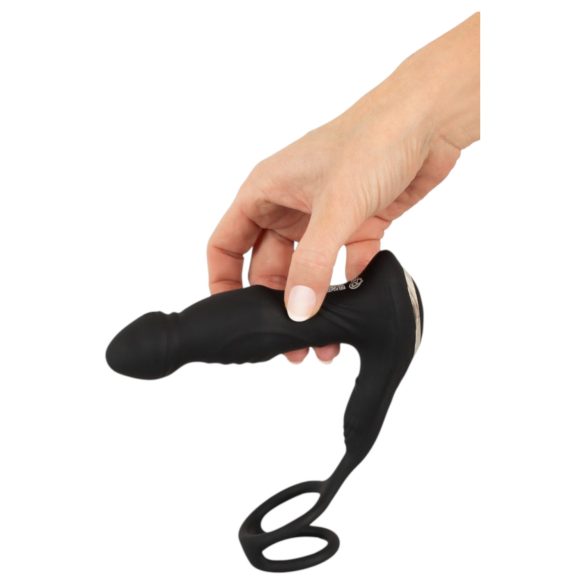 Rebel - prostatos vibratorius - stūmoklinis - juodas