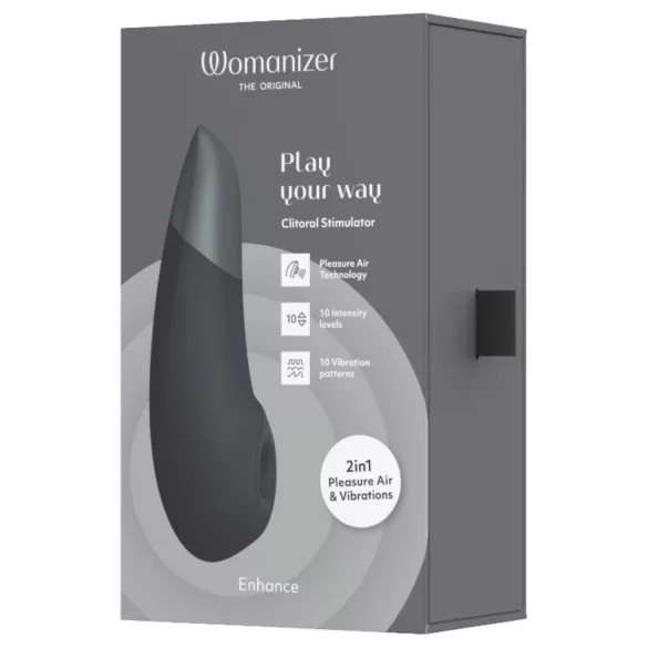 Womanizer Enhance - klitorio stimuliatorius su oro bangomis - juodas