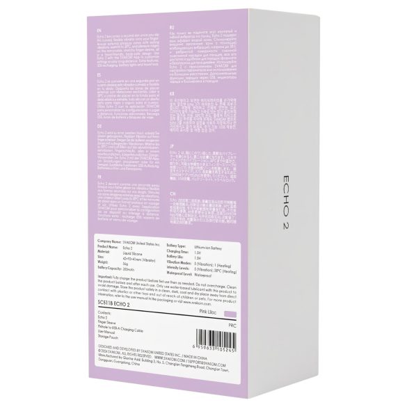 Svakom Echo 2 - vibracinis piršto stimuliatorius - rožinis