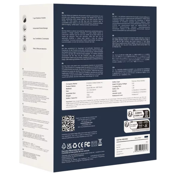 Svakom Iker Neo - interaktyvus pulsuojantis analinis vibratorius - mėlynas