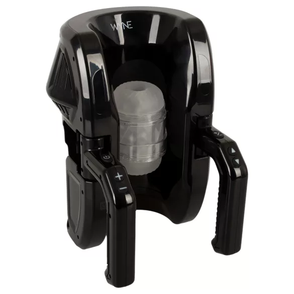 WYNE 10 - automatinis masturbatorius su rankena - juodas