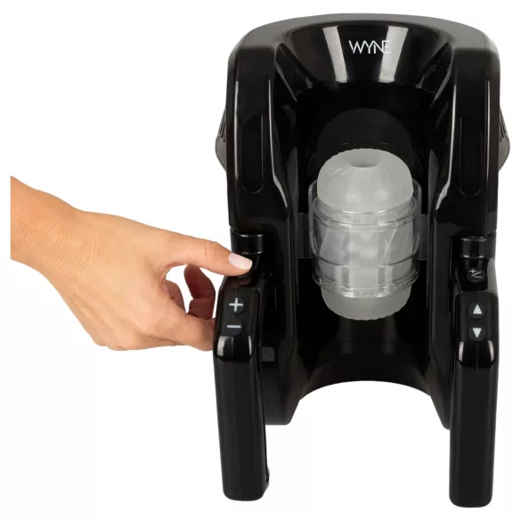 WYNE 10 - automatinis masturbatorius su rankena - juodas