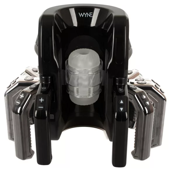 WYNE 10 - automatinis masturbatorius su rankena - juodas
