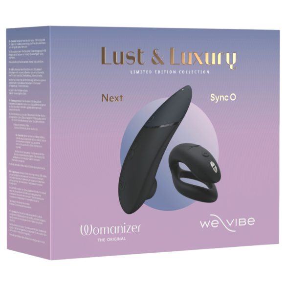 Womanizer Lust&Luxury - klitorio ir poros vibratorius rinkinys (juodas)