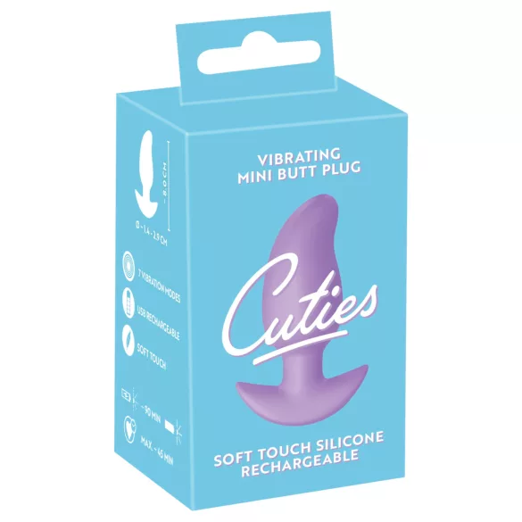 Cuties Mini - vibruojantis analinis kaištis - violetinis
