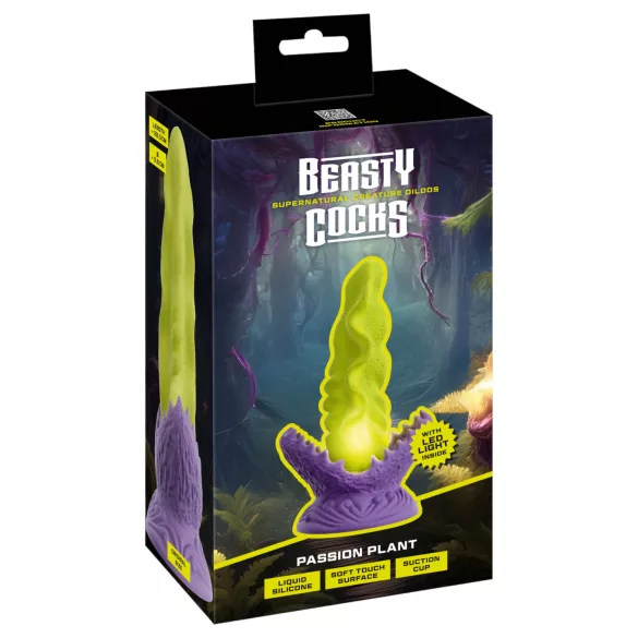 Beasty Cocks - švytintis dildo - žalia spalva