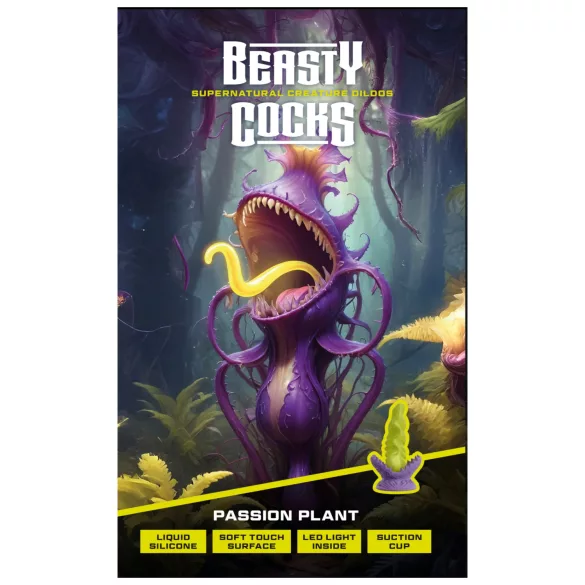 Beasty Cocks - švytintis dildo - žalia spalva
