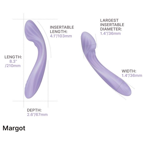 Svakom Margot - 2 variklių G-taško vibratorius (violetinis)