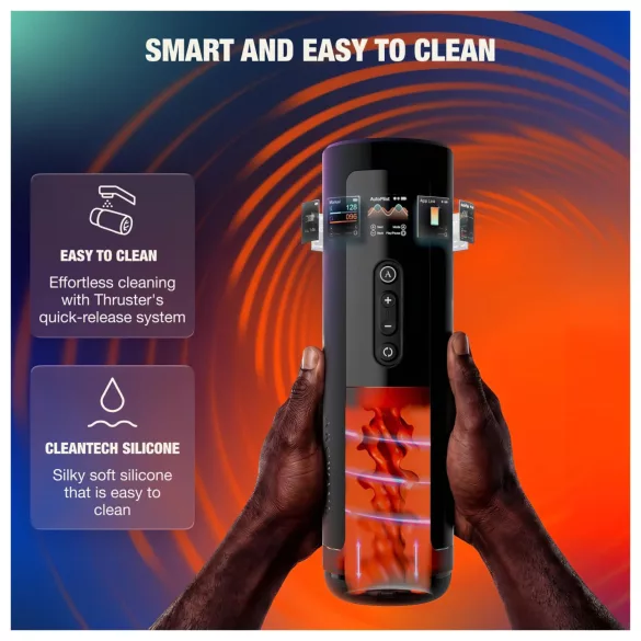 Arcwave Thruster - stumiantis ir besisukantis automatinis masturbatorius (juodas)