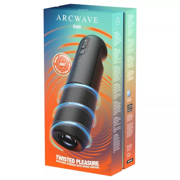 Arcwave Orbit - besisukantis masturbatorius (juodas)