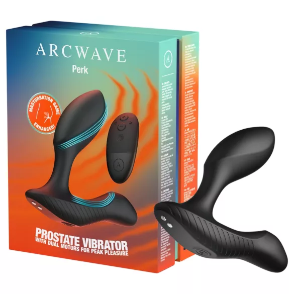 Arcwave Perk - prostatos masažuoklis su nuotolinio valdymo pulteliu (juodas)
