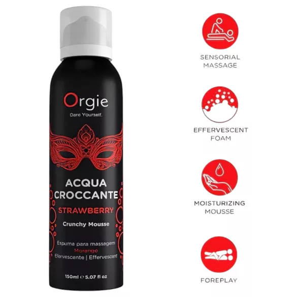 Orgie - masažo putos - braškių aromatas - 150 ml