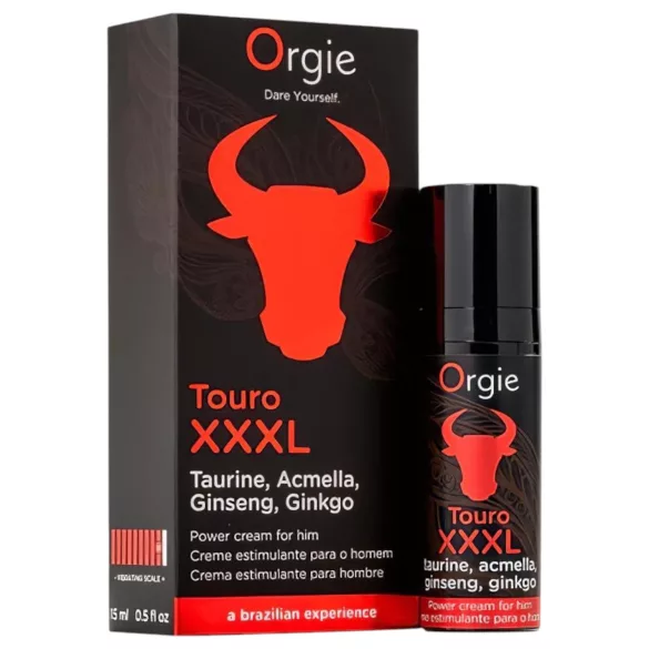 Orgie Touro XXXL - erekcijos kremas vyrams - stiprus poveikis - 15ml