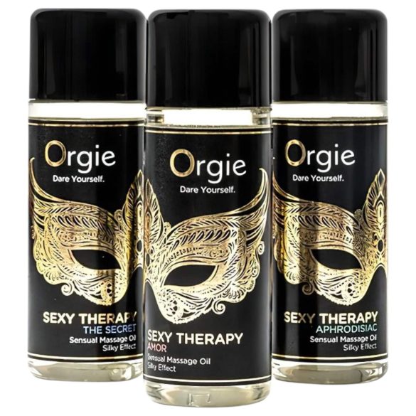 Orgie Sexy Therapy - jausmingų masažo aliejų rinkinys (3x30ml)