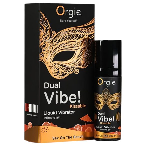 Orgie Dual Vibe - uniseksualus skystas vibratorius - Sex on the Beach (15 ml)