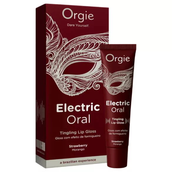 Orgie Electric Oral - dilgčiojimą sukeliantis lūpų blizgesys - braškių (10 ml)