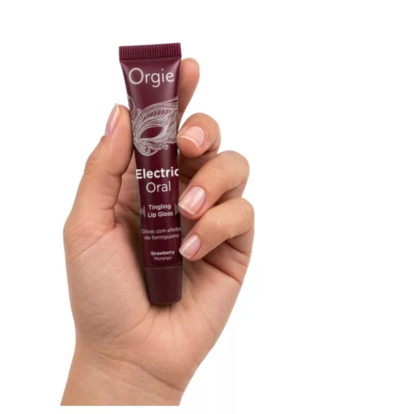 Orgie Electric Oral - dilgčiojimą sukeliantis lūpų blizgesys - braškių (10 ml)