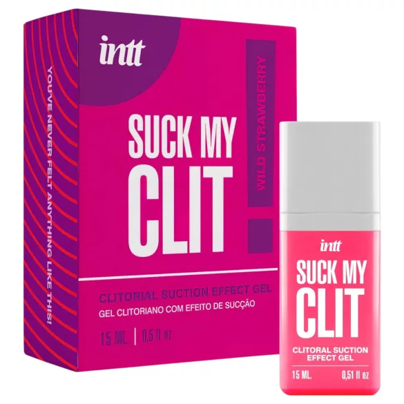 Intt Suck My Clit - klitorio stimuliuojantis gelis moterims - braškių (15 ml)