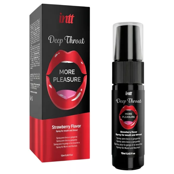 intt Deep Throat - gerklės purškiklis - braškinis (12 ml)