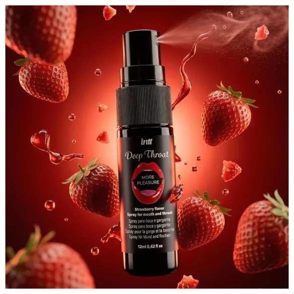intt Deep Throat - gerklės purškiklis - braškinis (12 ml)
