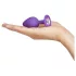 Baseks - silikoninis analinis kaištis su kristalais (violetinis) - 8 cm