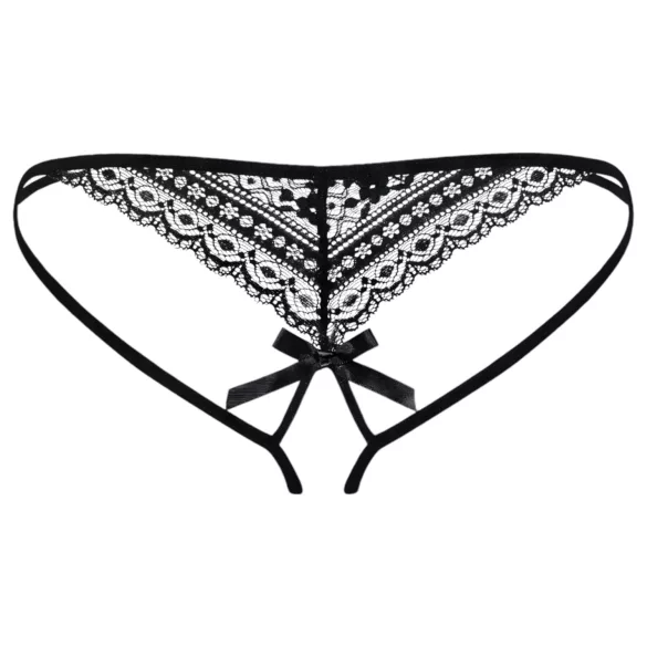 Obsessive Picantina - moteriškos kelnaitės su dvigubais dirželiais - juodos - L/XL