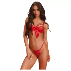   Obsessive Gifty - dviejų dalių seksualus moteriškas apatinis trikotažas (raudonas)