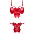Obsessive Gifty - dviejų dalių seksualus moteriškas apatinis trikotažas (raudonas) - L/XL