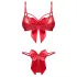Obsessive Gifty - dviejų dalių seksualus moteriškas apatinis trikotažas (raudonas) - L/XL