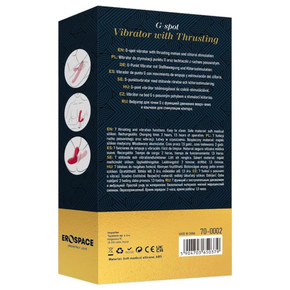 Sweet Play - vibratorius su stūmimo ir klitorio stimuliacija - rožinis