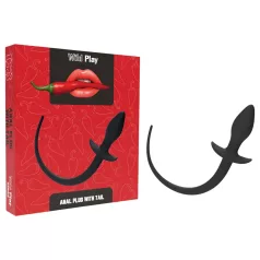   Erospace Wild Play - analinis kaištis su uodega, vaidmenų žaidimams (juodas)
