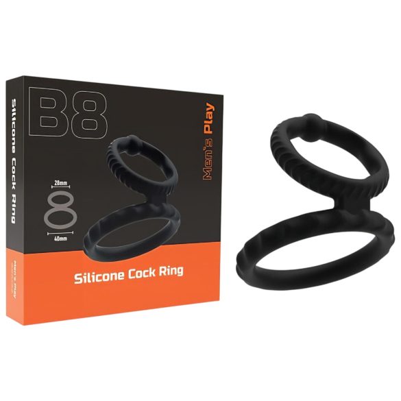 Men's Play - penio ir sėklidžių žiedas - juodas