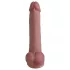 Natural Play - silikoninis dildo, 24 cm (natūralios spalvos)