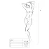 Passion BS010 - atviras tinklinis bodis - balta - S-L