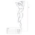 Passion BS032 - raudonas tinklinis atviras kombinezonas (S-L)