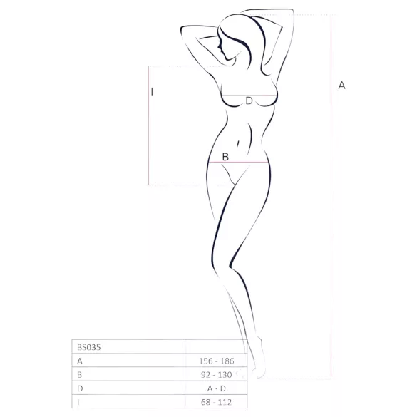 Passion BS035 - atviras permatomas bodis su petnešėlėmis - raudonas - S-L